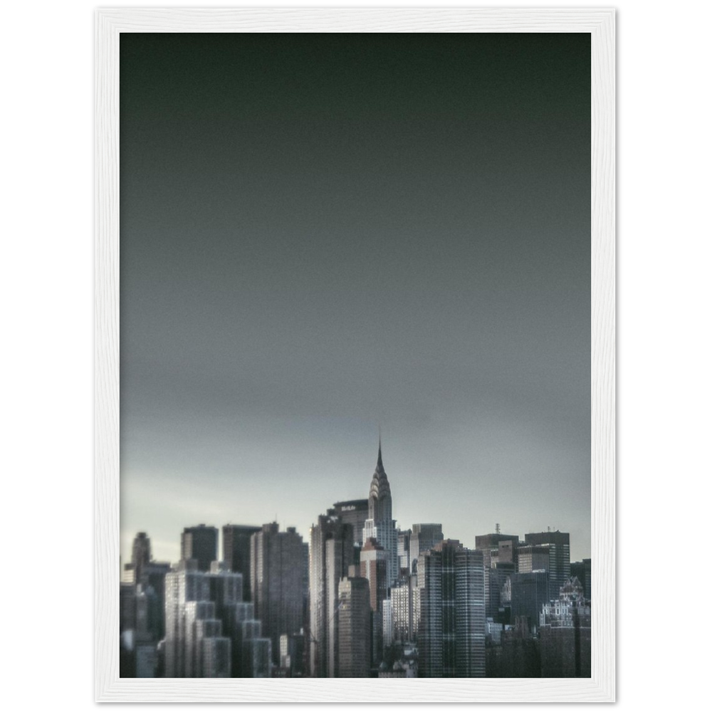 NEW YORK Nr. 5 Premium-Poster aus mattem Papier mit Holzrahmen