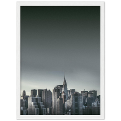 NEW YORK Nr. 5 Premium-Poster aus mattem Papier mit Holzrahmen