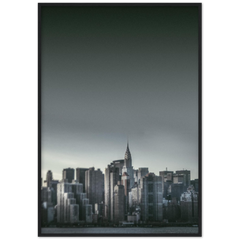 NEW YORK Nr. 5 Premium-Poster aus mattem Papier mit Holzrahmen
