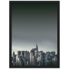 NEW YORK Nr. 5 Premium-Poster aus mattem Papier mit Holzrahmen