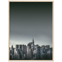 NEW YORK Nr. 5 Premium-Poster aus mattem Papier mit Holzrahmen