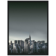 NEW YORK Nr. 5 Premium-Poster aus mattem Papier mit Holzrahmen