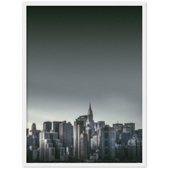 NEW YORK Nr. 5 Premium-Poster aus mattem Papier mit Holzrahmen