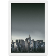 NEW YORK Nr. 5 Premium-Poster aus mattem Papier mit Holzrahmen