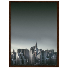 NEW YORK Nr. 5 Premium-Poster aus mattem Papier mit Holzrahmen