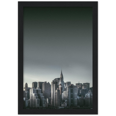 NEW YORK Nr. 5 Premium-Poster aus mattem Papier mit Holzrahmen