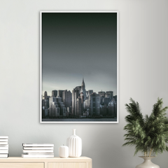 NEW YORK Nr. 5 Premium-Poster aus mattem Papier mit Holzrahmen