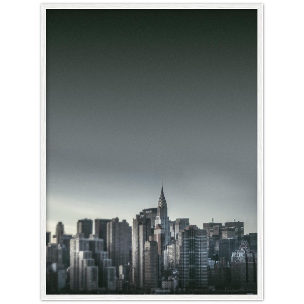 NEW YORK Nr. 5 Premium-Poster aus mattem Papier mit Holzrahmen