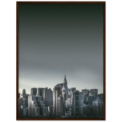 NEW YORK Nr. 5 Premium-Poster aus mattem Papier mit Holzrahmen