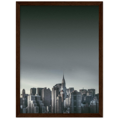 NEW YORK Nr. 5 Premium-Poster aus mattem Papier mit Holzrahmen