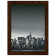 NEW YORK Nr. 5 Premium-Poster aus mattem Papier mit Holzrahmen