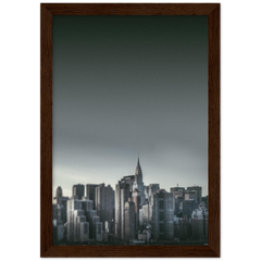 NEW YORK Nr. 5 Premium-Poster aus mattem Papier mit Holzrahmen