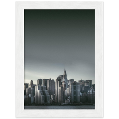 NEW YORK Nr. 5 Premium-Poster aus mattem Papier mit Holzrahmen