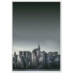 NEW YORK Nr. 5 Premium-Poster aus mattem Papier mit Holzrahmen