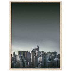 NEW YORK Nr. 5 Premium-Poster aus mattem Papier mit Holzrahmen