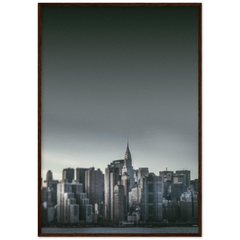 NEW YORK Nr. 5 Premium-Poster aus mattem Papier mit Holzrahmen
