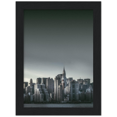 NEW YORK Nr. 5 Premium-Poster aus mattem Papier mit Holzrahmen