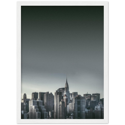 NEW YORK Nr. 5 Premium-Poster aus mattem Papier mit Holzrahmen
