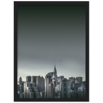 NEW YORK Nr. 5 Premium-Poster aus mattem Papier mit Holzrahmen