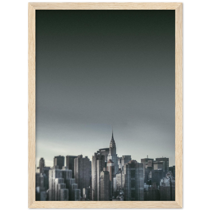NEW YORK Nr. 5 Premium-Poster aus mattem Papier mit Holzrahmen
