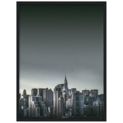 NEW YORK Nr. 5 Premium-Poster aus mattem Papier mit Holzrahmen