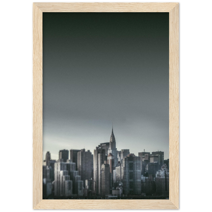 NEW YORK Nr. 5 Premium-Poster aus mattem Papier mit Holzrahmen
