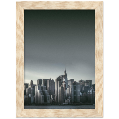 NEW YORK Nr. 5 Premium-Poster aus mattem Papier mit Holzrahmen