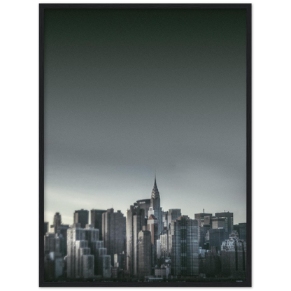 NEW YORK Nr. 5 Premium-Poster aus mattem Papier mit Holzrahmen