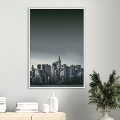 NEW YORK Nr. 5 Premium-Poster aus mattem Papier mit Holzrahmen