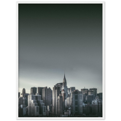 NEW YORK Nr. 5 Premium-Poster aus mattem Papier mit Holzrahmen