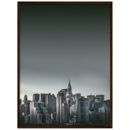 NEW YORK Nr. 5 Premium-Poster aus mattem Papier mit Holzrahmen