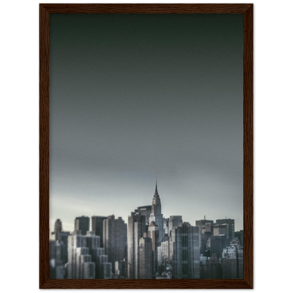 NEW YORK Nr. 5 Premium-Poster aus mattem Papier mit Holzrahmen