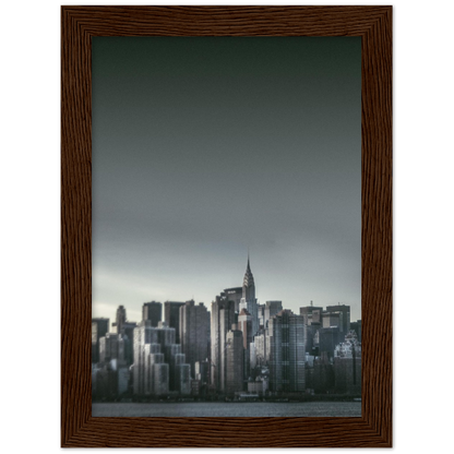 NEW YORK Nr. 5 Premium-Poster aus mattem Papier mit Holzrahmen