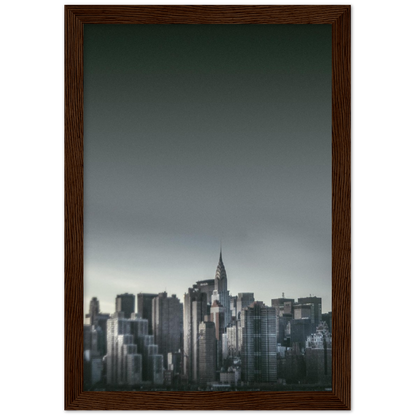 NEW YORK Nr. 5 Premium-Poster aus mattem Papier mit Holzrahmen
