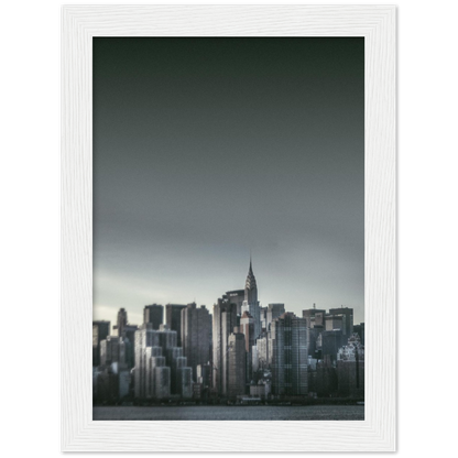 NEW YORK Nr. 5 Premium-Poster aus mattem Papier mit Holzrahmen