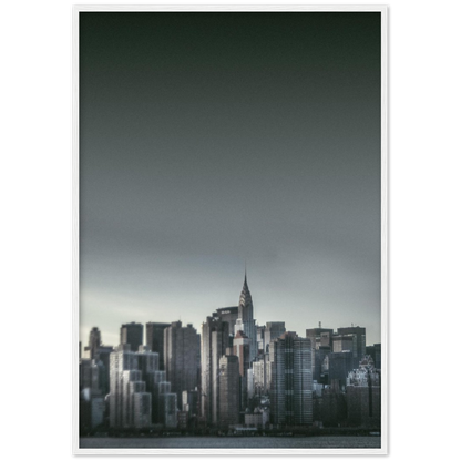 NEW YORK Nr. 5 Premium-Poster aus mattem Papier mit Holzrahmen