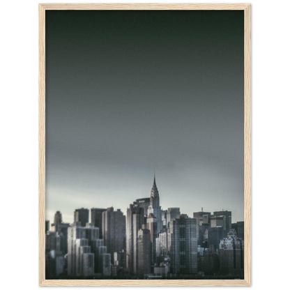 NEW YORK Nr. 5 Premium-Poster aus mattem Papier mit Holzrahmen