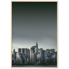 NEW YORK Nr. 5 Premium-Poster aus mattem Papier mit Holzrahmen