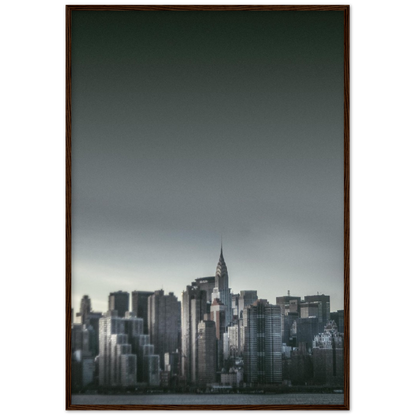 NEW YORK Nr. 5 Premium-Poster aus mattem Papier mit Holzrahmen