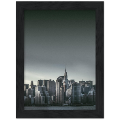 NEW YORK Nr. 5 Premium-Poster aus mattem Papier mit Holzrahmen